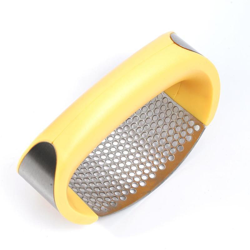 Stainless Steel Garlic Masher – Manual Curve Garlic Press