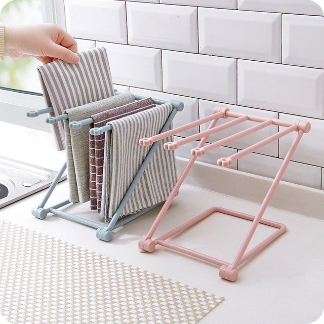 Foldable Dishcloth Shelf – Space-Saving Kitchen Organizer