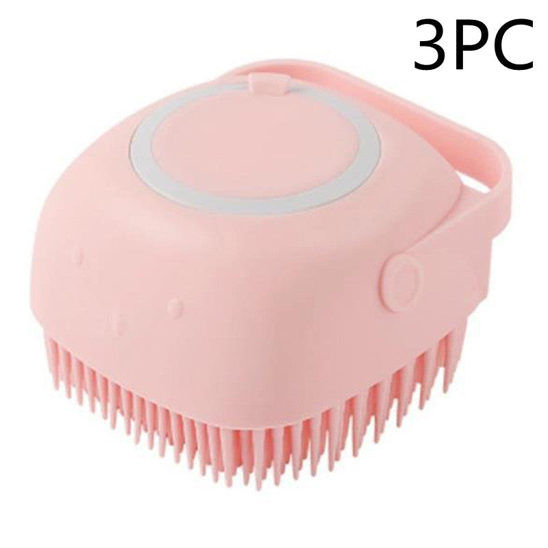 Silicone Dog Bath & Massage Brush β 2-in-1 Pet Grooming & Shampoo Dispenser