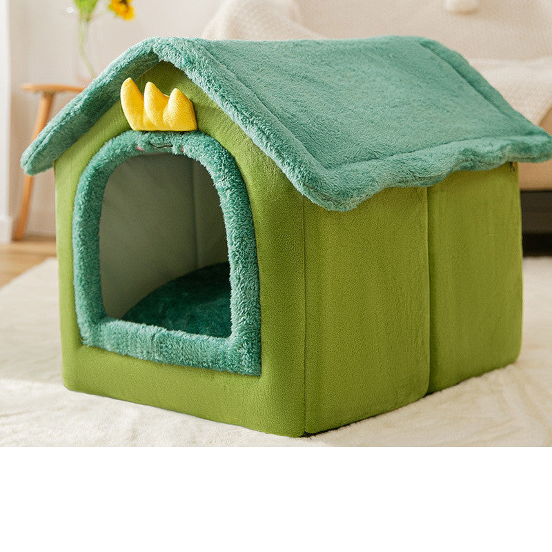 Foldable Dog House & Cat Bed – Cozy Winter Pet Nest