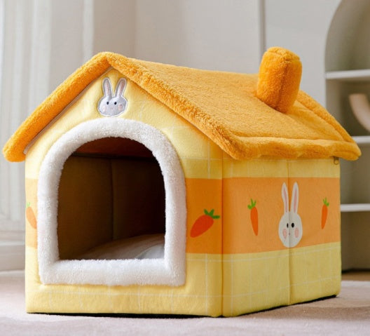 Foldable Dog House & Cat Bed – Cozy Winter Pet Nest