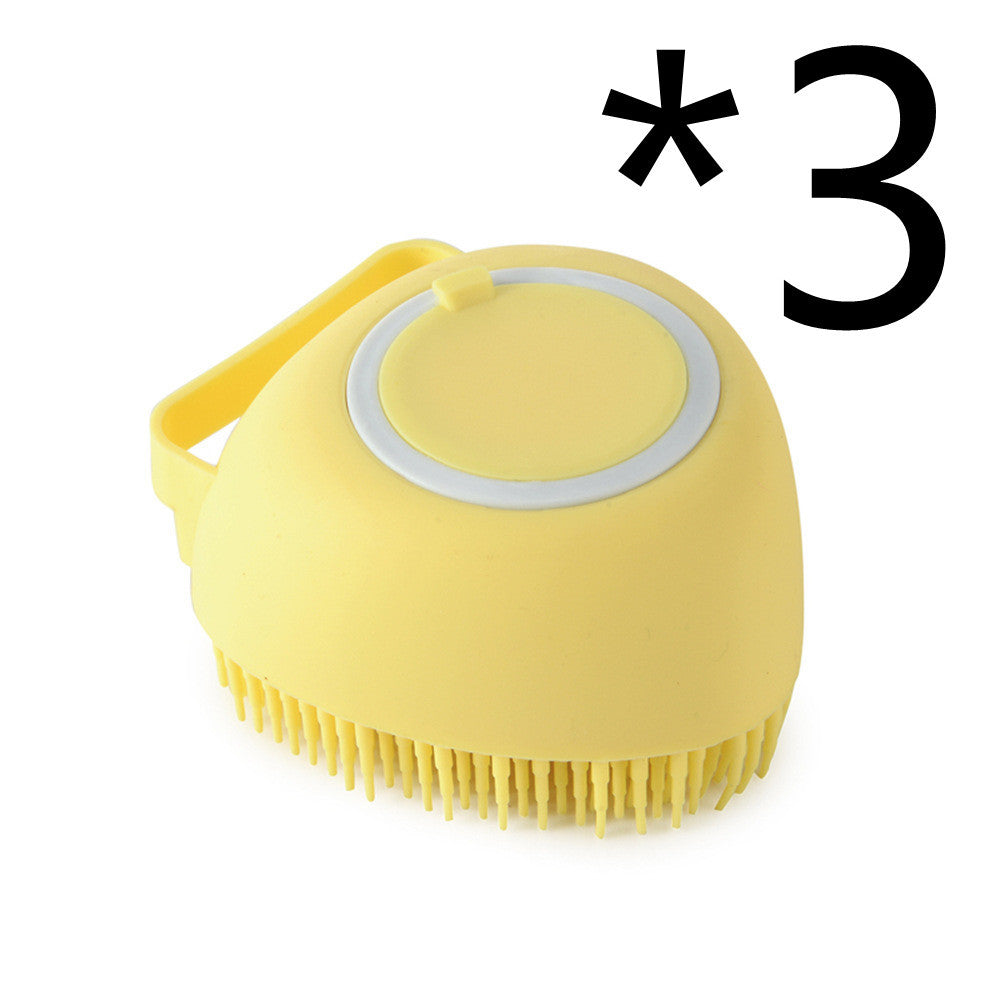 Silicone Dog Bath & Massage Brush β 2-in-1 Pet Grooming & Shampoo Dispenser