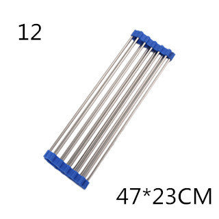 Folding Kitchen Drain Sink Rack – Stainless Steel