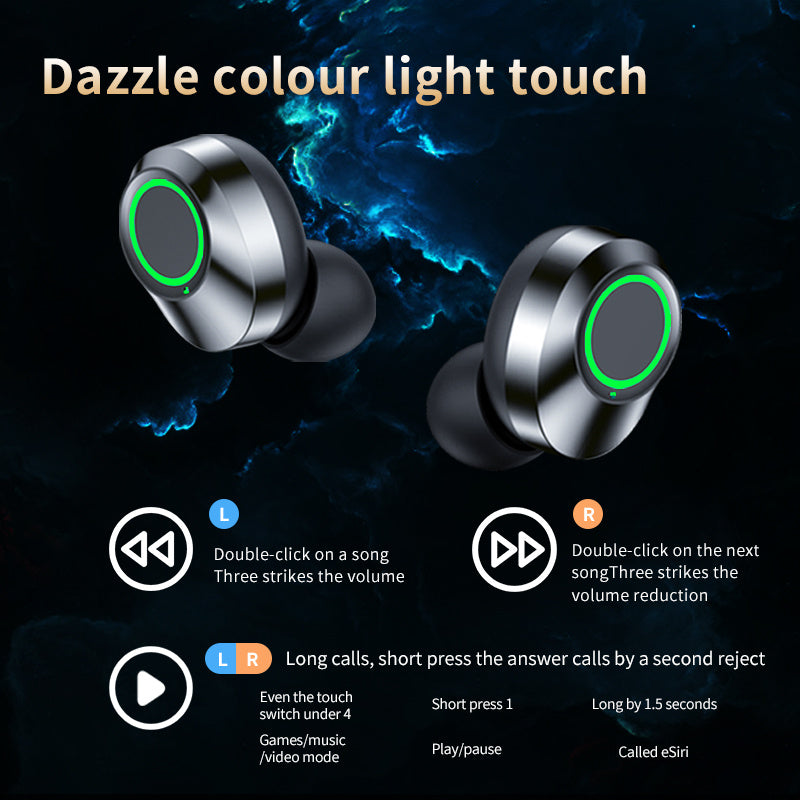 YD03 TWS Wireless Earbuds with LED Display & Breathing Light