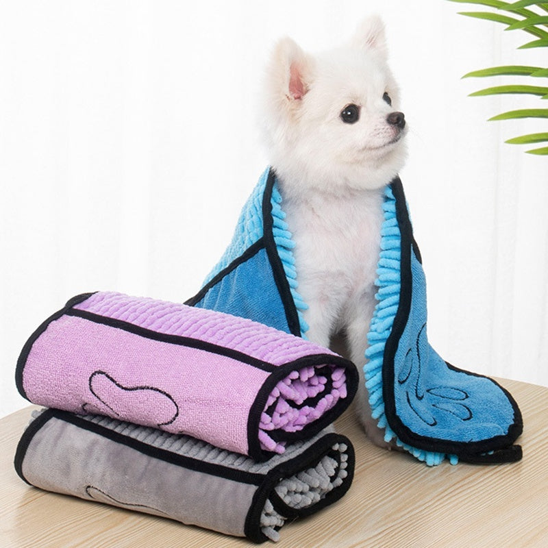 Super Absorbent Pet Bath Towel – Quick-Drying Microfiber Dog & Cat Bathrobe
