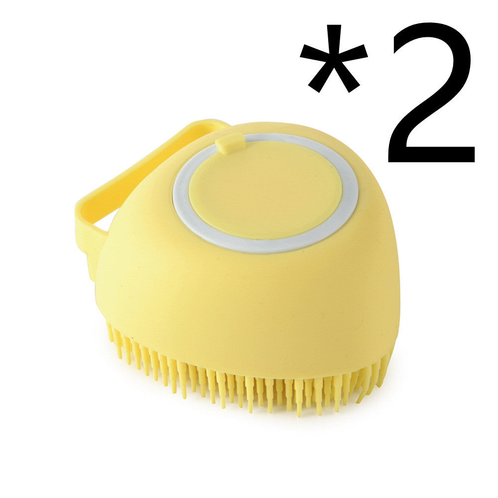 Silicone Dog Bath & Massage Brush β 2-in-1 Pet Grooming & Shampoo Dispenser