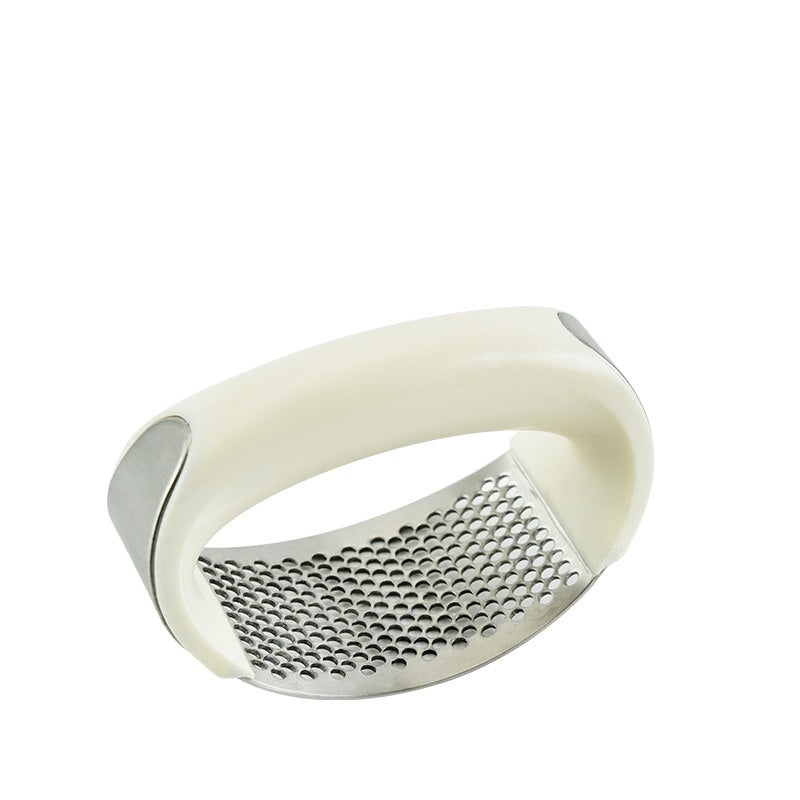 Stainless Steel Garlic Masher – Manual Curve Garlic Press