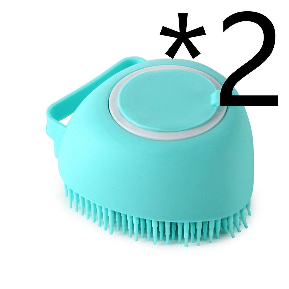 Silicone Dog Bath & Massage Brush β 2-in-1 Pet Grooming & Shampoo Dispenser