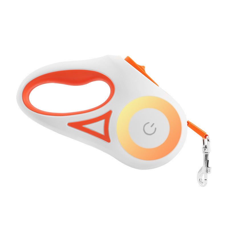 Retractable Dog Leash with Collar – Automatic Spotlight Pet Traction Rope