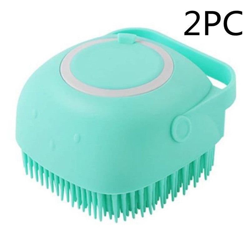 Silicone Dog Bath & Massage Brush β 2-in-1 Pet Grooming & Shampoo Dispenser