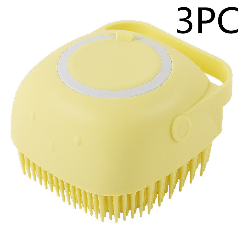 Silicone Dog Bath & Massage Brush β 2-in-1 Pet Grooming & Shampoo Dispenser