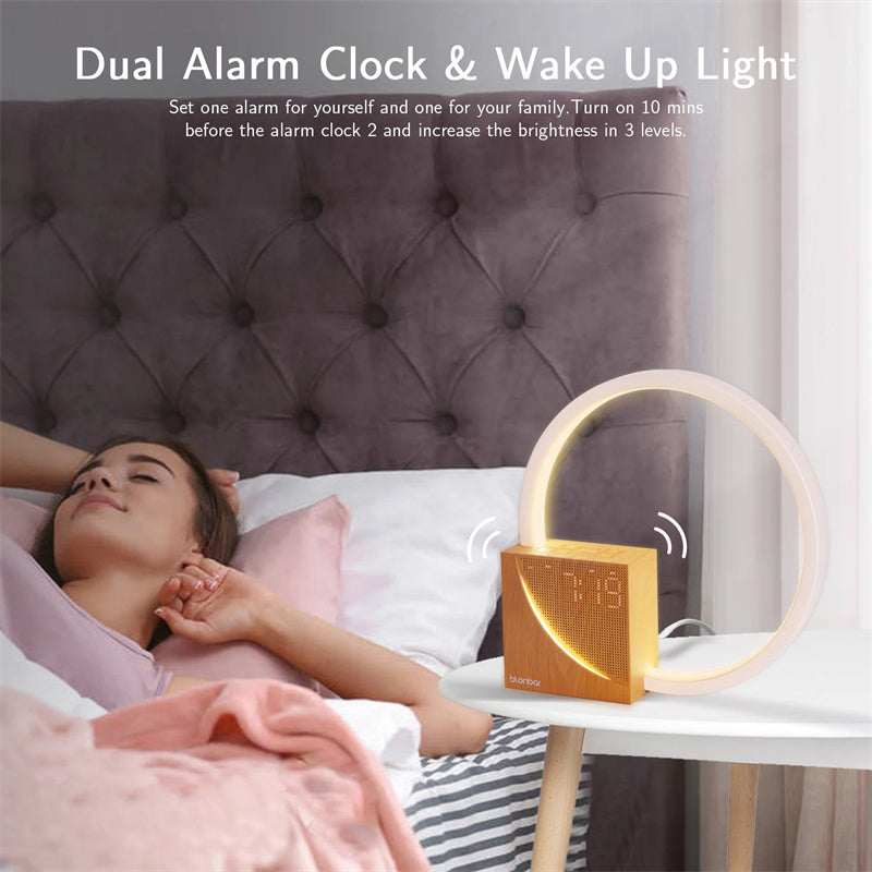 Bedside Lamp Touch Table Lamp with Natural Sounds & Alarm Clock
