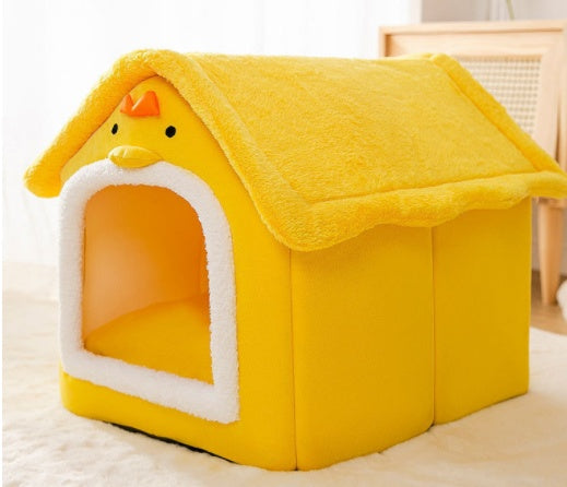 Foldable Dog House & Cat Bed – Cozy Winter Pet Nest