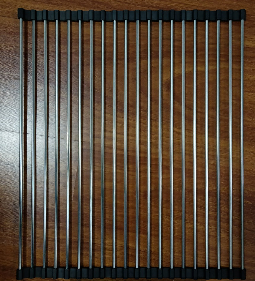 Folding Kitchen Drain Sink Rack – Stainless Steel