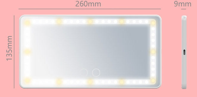 Car LED High-Definition Makeup Mirror β Tri-Color Adjustable Lighting