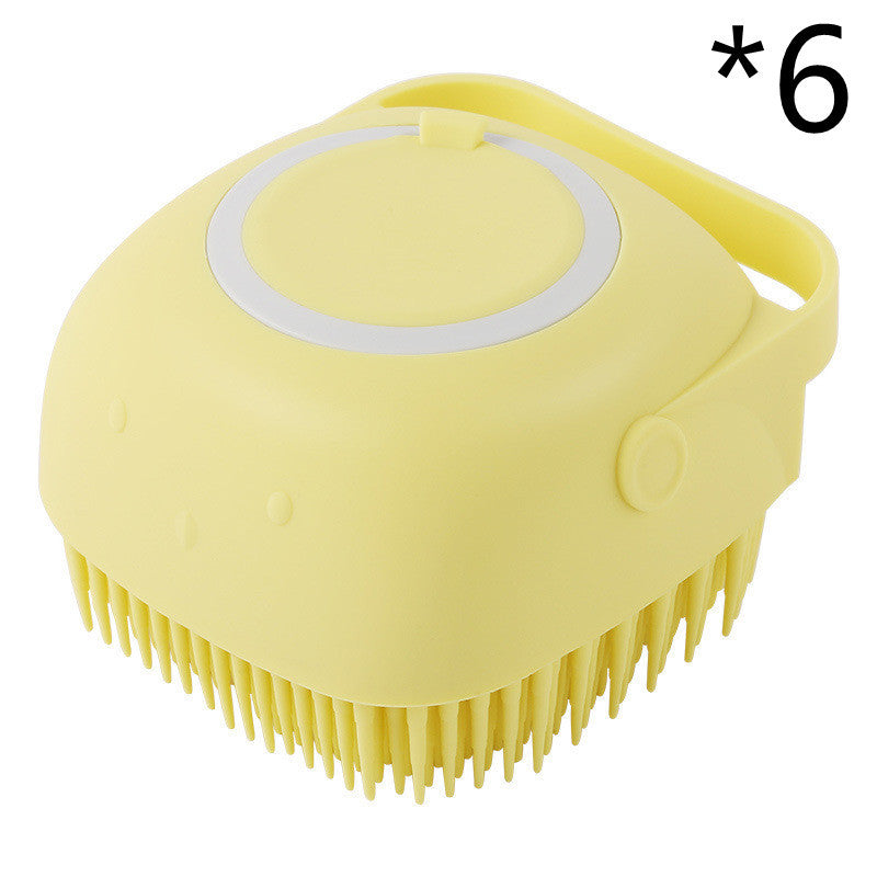 Silicone Dog Bath & Massage Brush β 2-in-1 Pet Grooming & Shampoo Dispenser