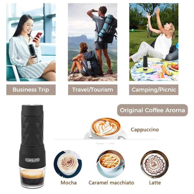 Portable 3-in-1 Travel Hand Press Coffee Machine