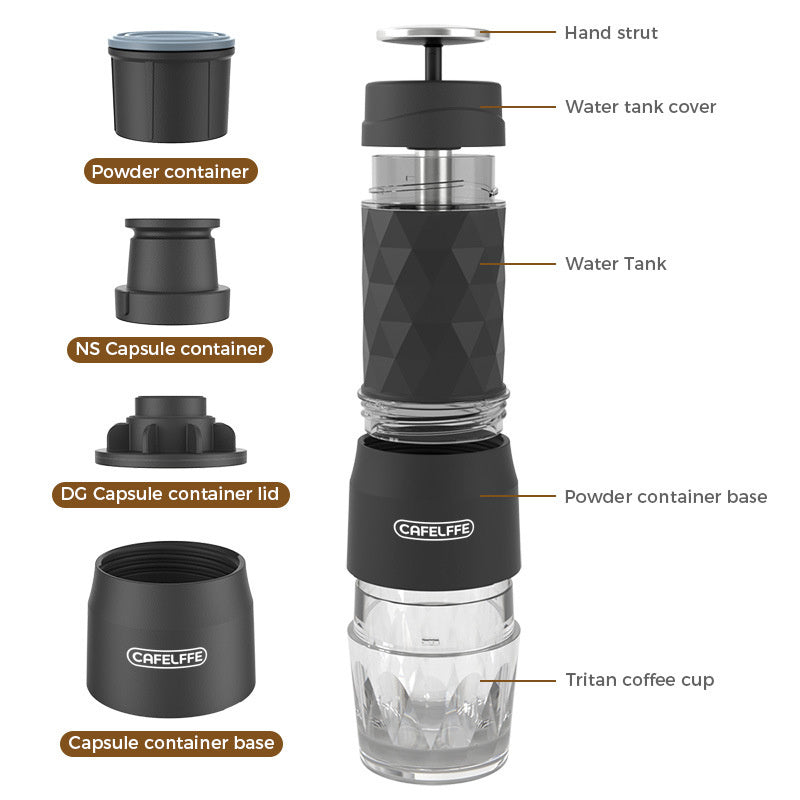 Portable 3-in-1 Travel Hand Press Coffee Machine