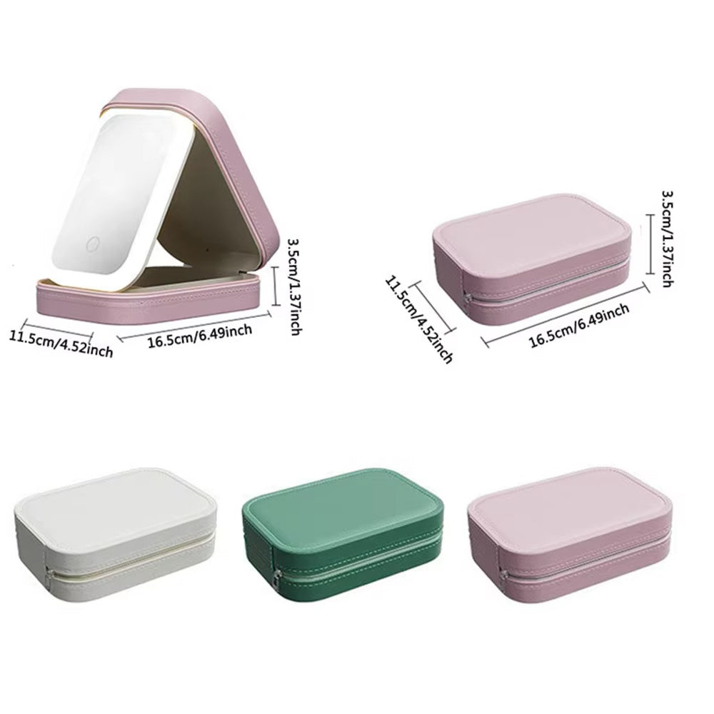 LED Makeup Bag with Mirror – Portable & Stylish Cosmetic Storage