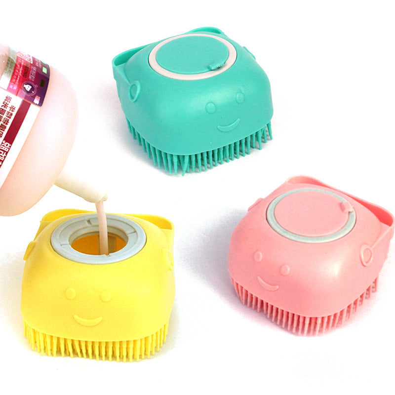 Silicone Dog Bath & Massage Brush β 2-in-1 Pet Grooming & Shampoo Dispenser