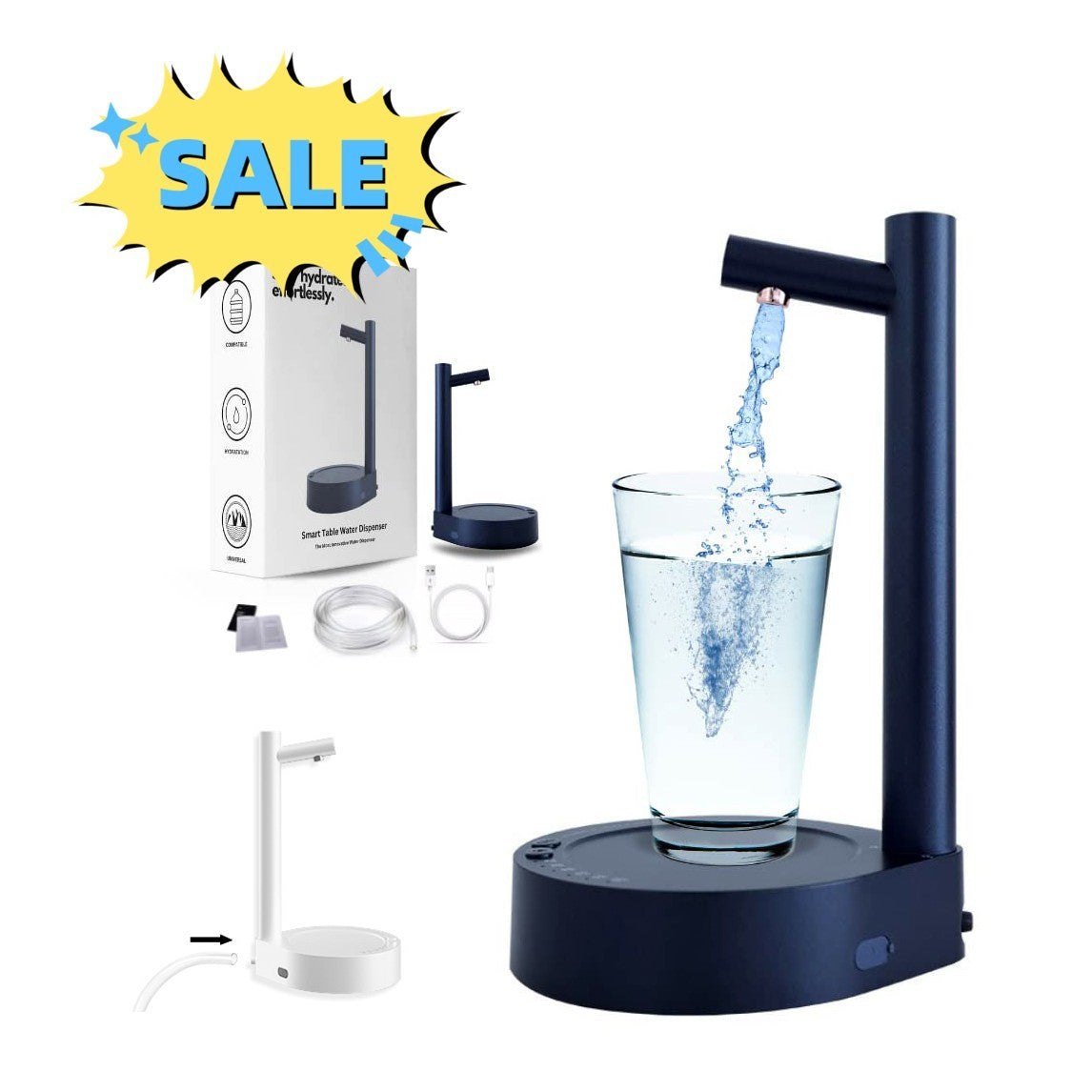 Electric Water Gallon Dispenser – Rechargeable & Portable for Home, Office, and Travel