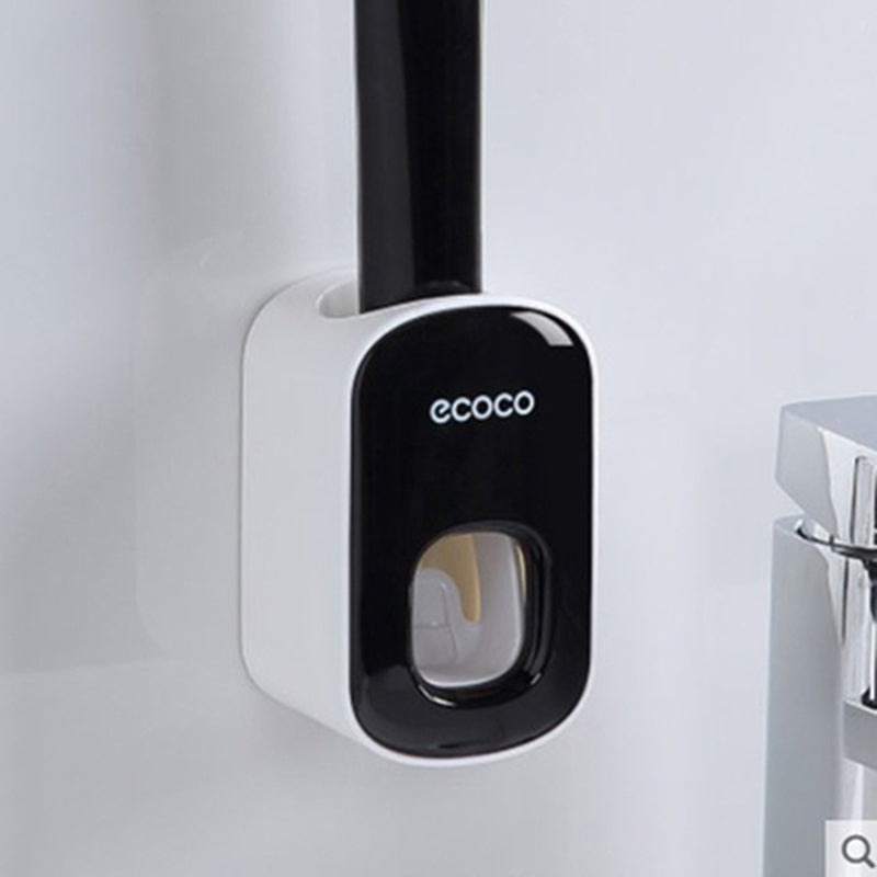 Wall-Mounted Automatic Toothpaste Dispenser & Storage Rack