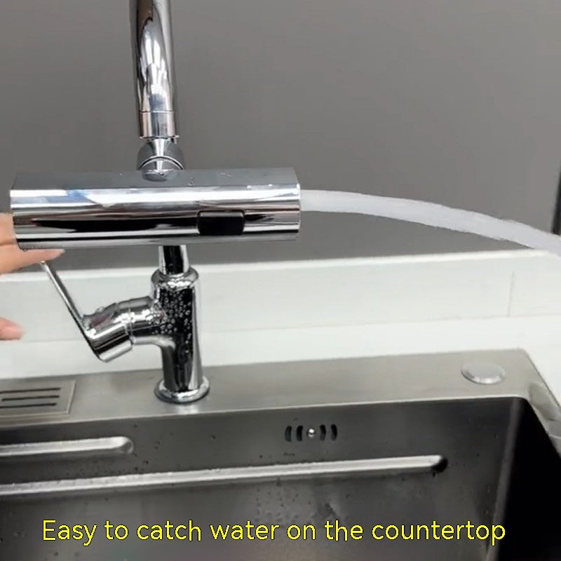 Universal Rotating Waterfall Faucet Bubbler – Multifunctional Kitchen Upgrade