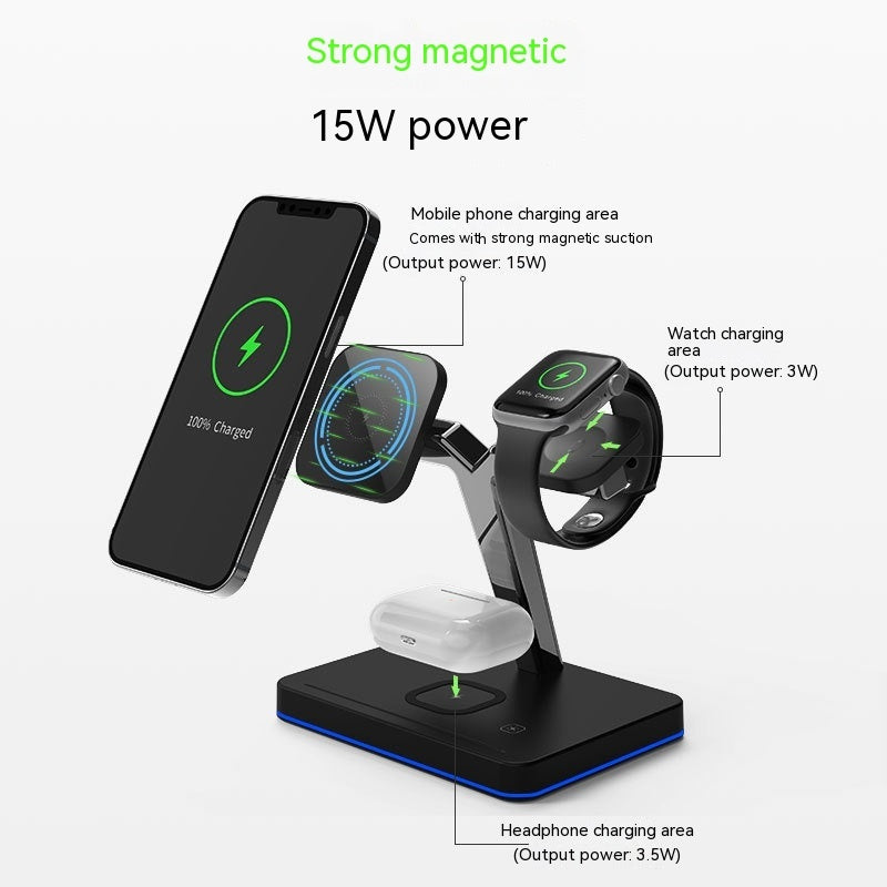 3-in-1 Wireless Charging Magnetic Stand – Power Up Effortlessly