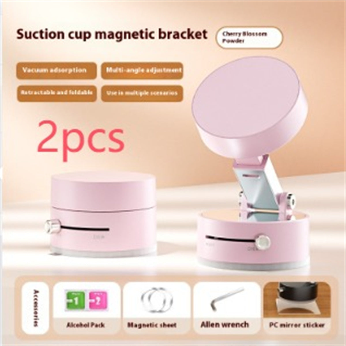 Foldable Magnetic Vacuum Car Phone Holder – Hands-Free Navigation for Smartphones