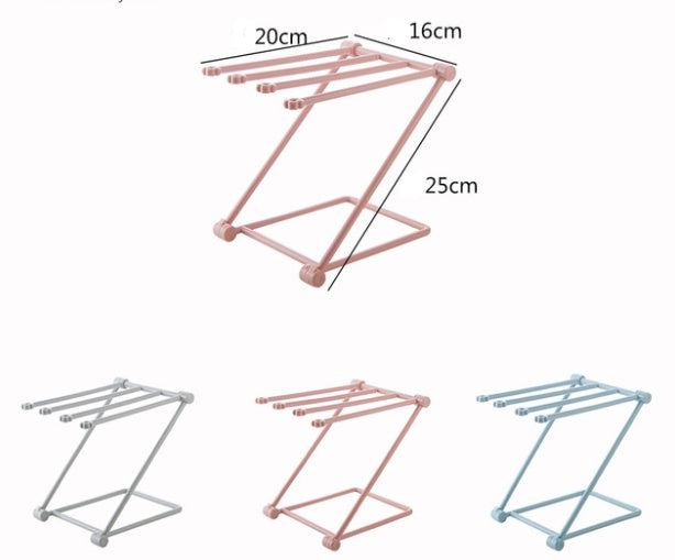 Foldable Dishcloth Shelf – Space-Saving Kitchen Organizer