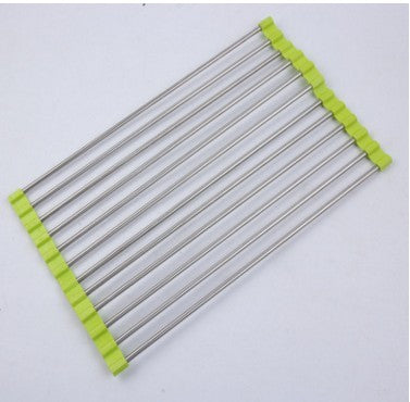 Folding Kitchen Drain Sink Rack – Stainless Steel