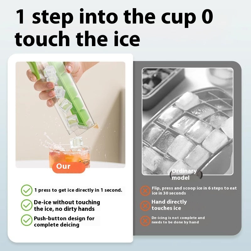 Ice Cube Mold – One-Touch Release Ice Tray with Storage Box