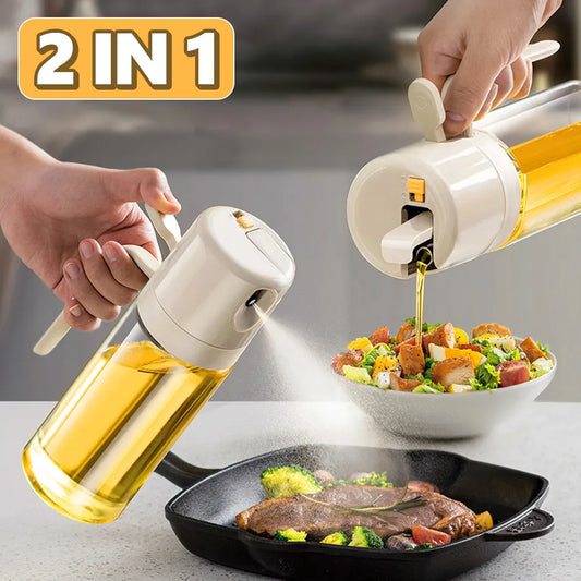 2-in-1 Oil Sprayer Bottle – BBQ & Cooking Oil Dispenser