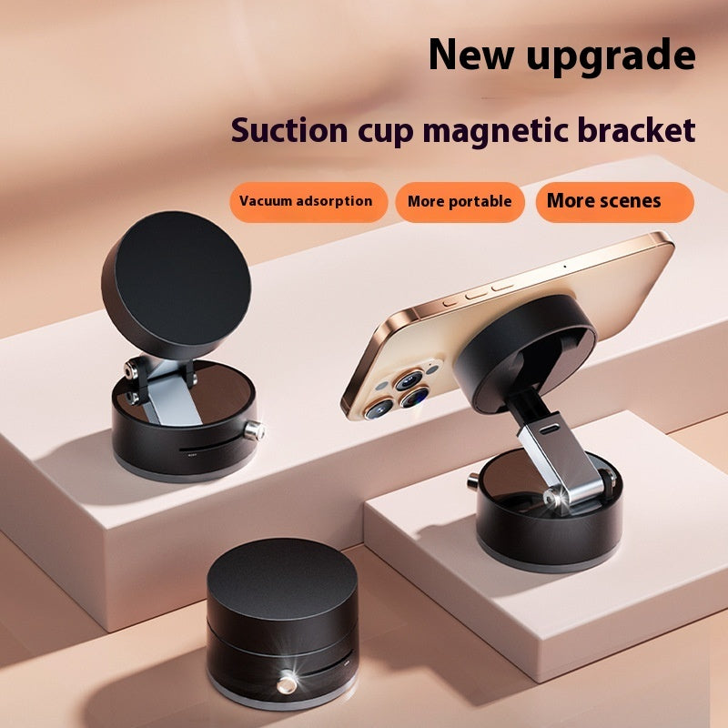 Foldable Magnetic Vacuum Car Phone Holder – Hands-Free Navigation for Smartphones