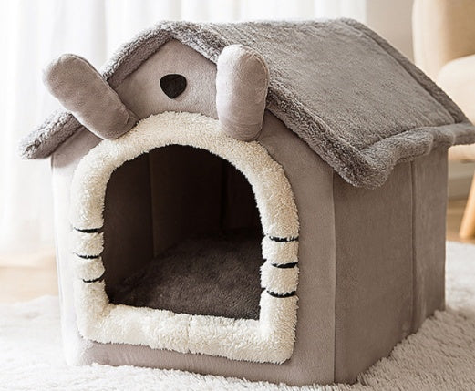 Foldable Dog House & Cat Bed – Cozy Winter Pet Nest