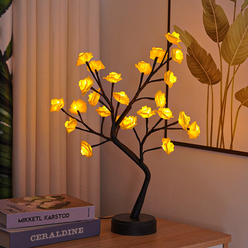 Romantic LED Rose Tree Lamp – Enchanting Floral Night Light