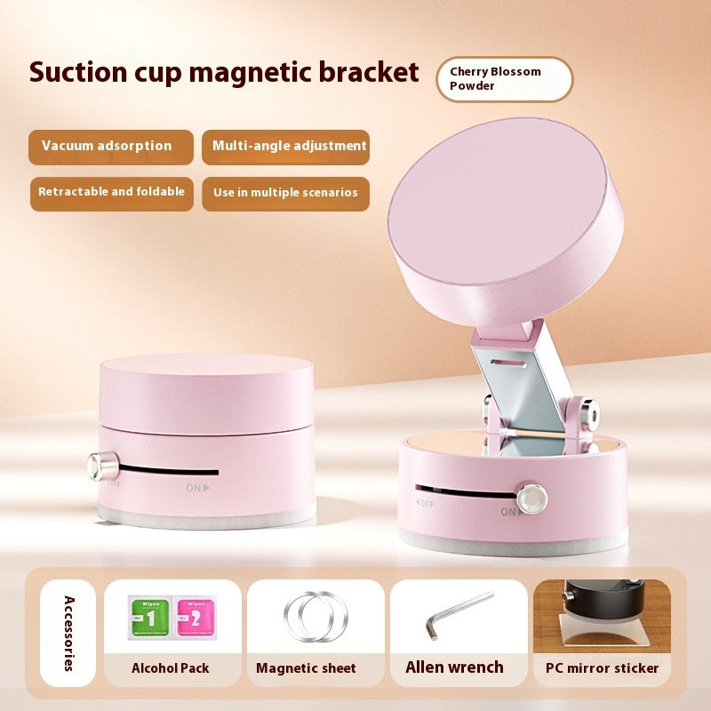 Foldable Magnetic Vacuum Car Phone Holder – Hands-Free Navigation for Smartphones