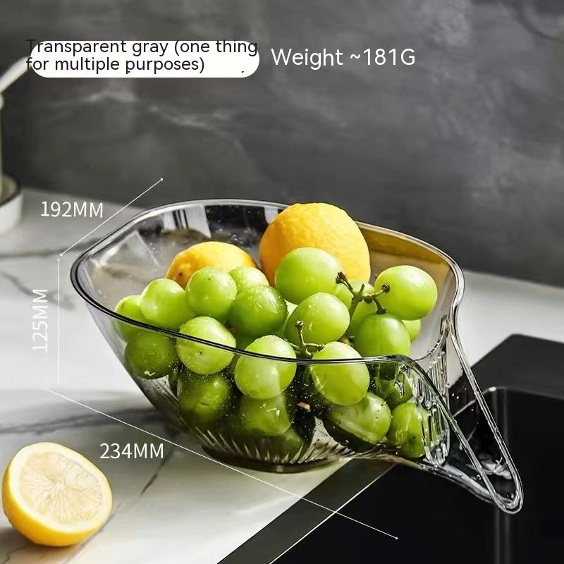Household Self-Draining Dish & Fruit Washing Basin – Convenience Meets Functionality