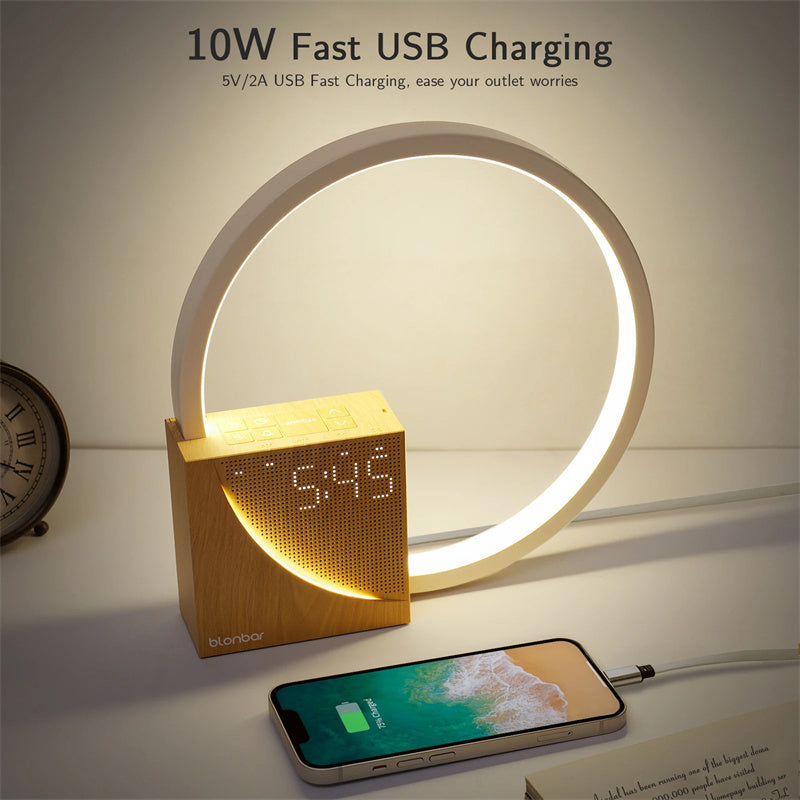 Bedside Lamp Touch Table Lamp with Natural Sounds & Alarm Clock