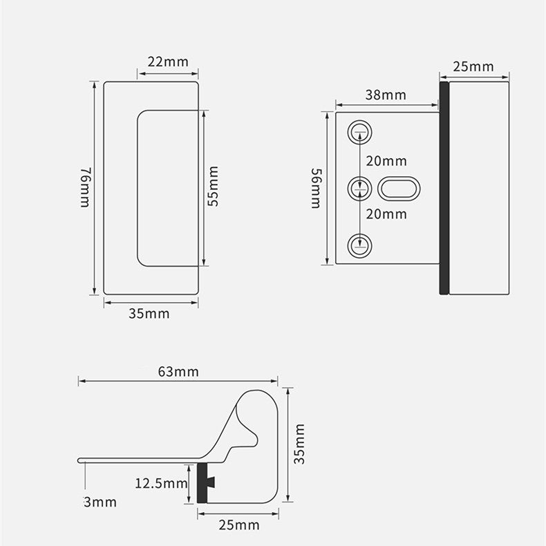 Home Security Door Hinge Lock – Aluminum Alloy Anti-Theft Door Buckle for Enhanced Protection
