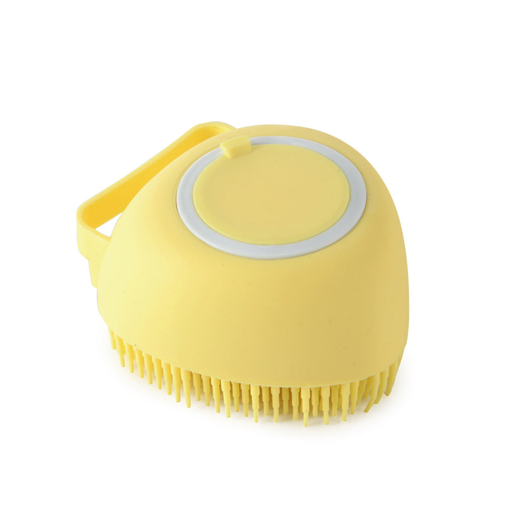 Silicone Dog Bath & Massage Brush – 2-in-1 Pet Grooming & Shampoo Dispenser
