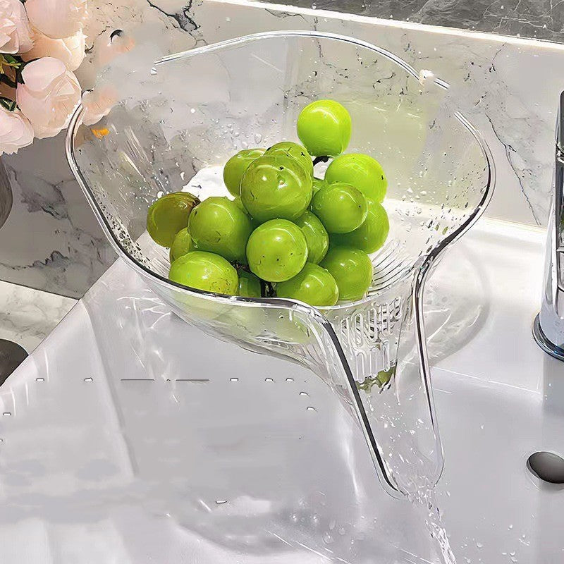 Household Self-Draining Dish & Fruit Washing Basin – Convenience Meets Functionality