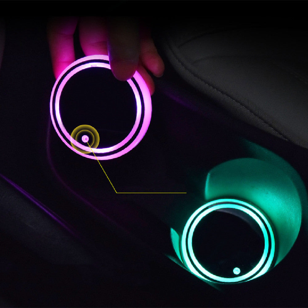 Car LED Luminous Water Cup Pad – Stylish & Functional Interior Upgrade