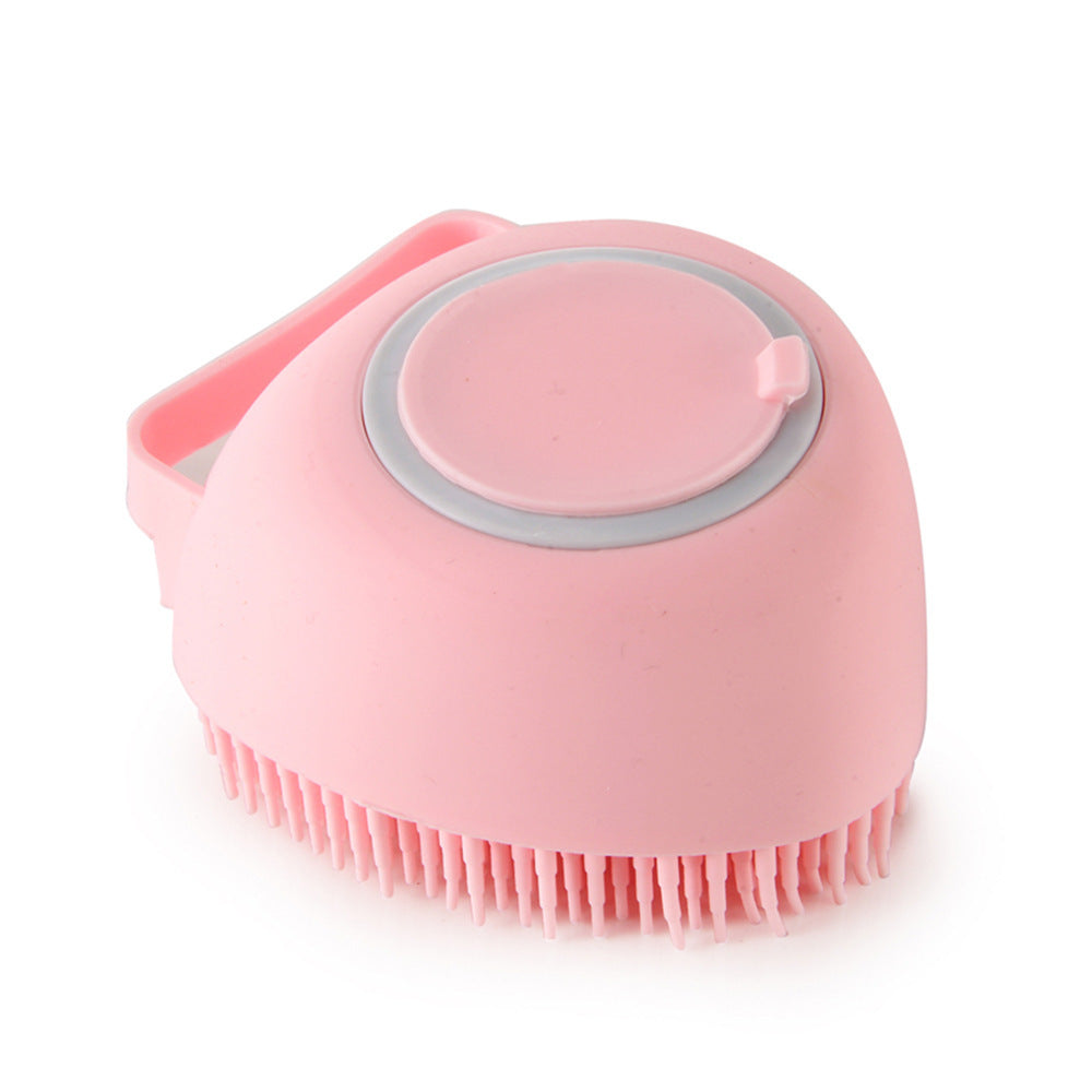 Silicone Dog Bath & Massage Brush – 2-in-1 Pet Grooming & Shampoo Dispenser