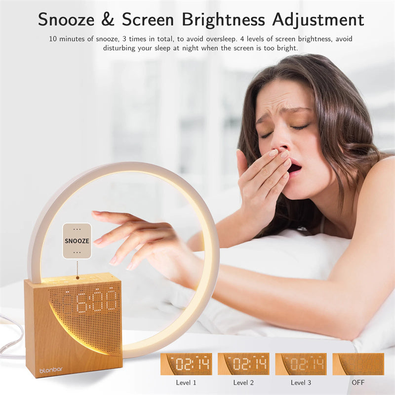 Bedside Lamp Touch Table Lamp with Natural Sounds & Alarm Clock