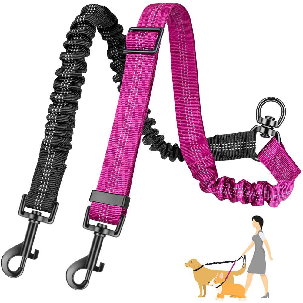 Retractable Dual Dog Leash – Walk Two Dogs with Ease