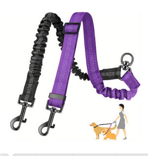 Retractable Dual Dog Leash – Walk Two Dogs with Ease