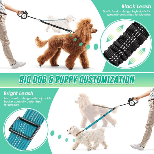 Retractable Dual Dog Leash – Walk Two Dogs with Ease
