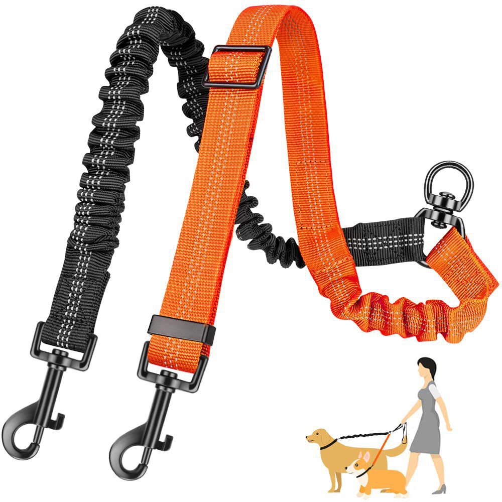Retractable Dual Dog Leash – Walk Two Dogs with Ease