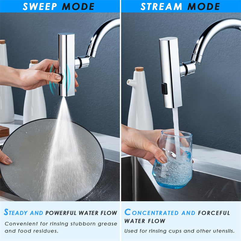 Universal Rotating Waterfall Faucet Bubbler – Multifunctional Kitchen Upgrade